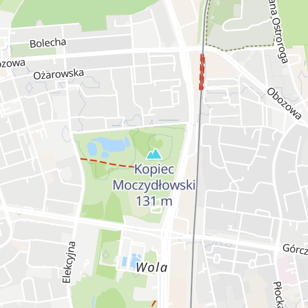 Map of Kopiec Moczydłowski