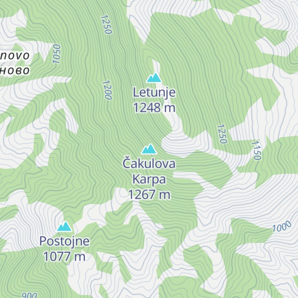 Map of Čakulova Karpa