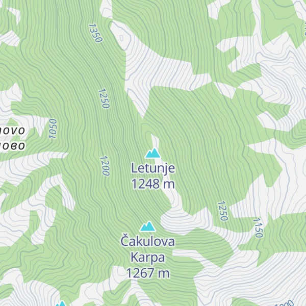 Map of Letunje