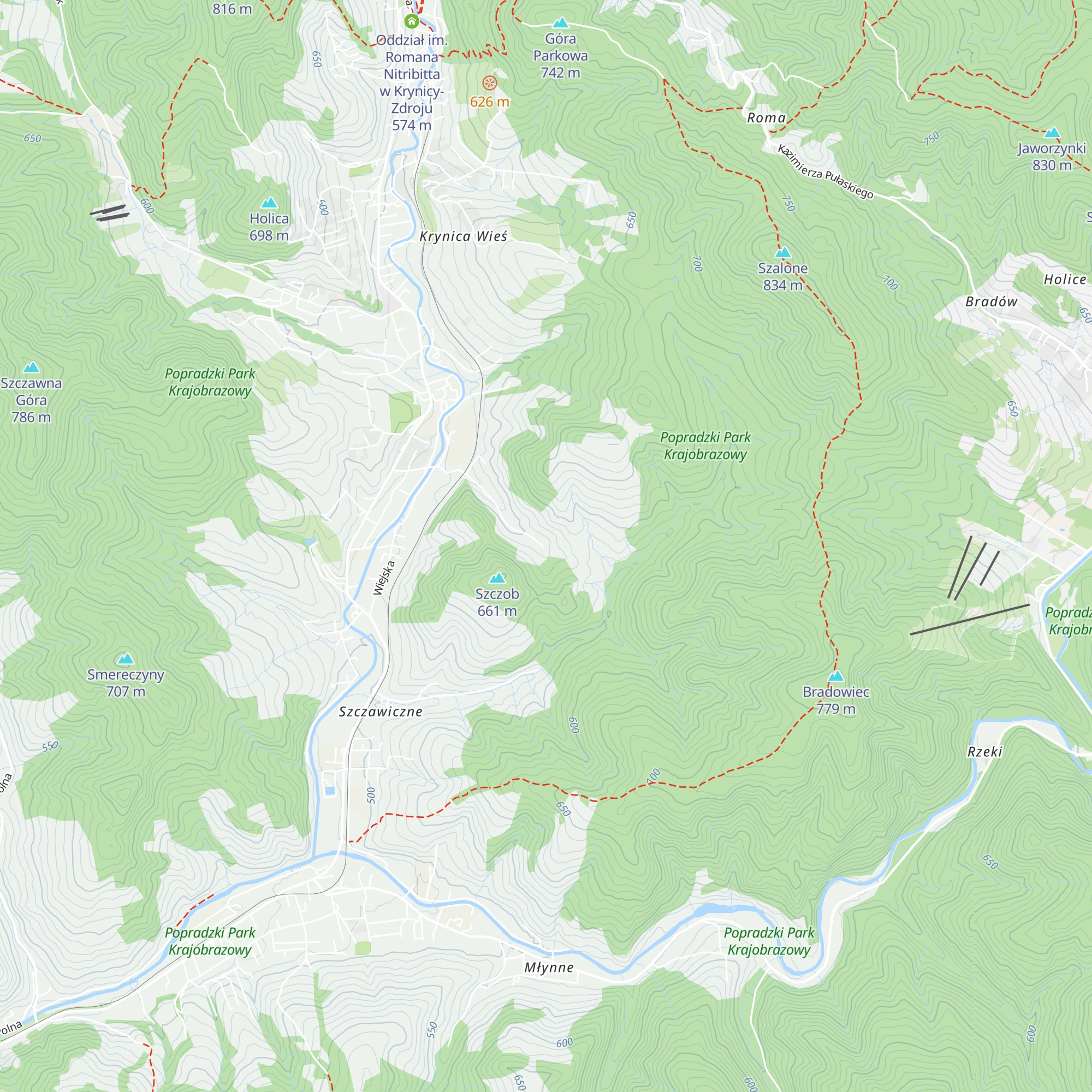 PSZOK Krynica - Zdrój map