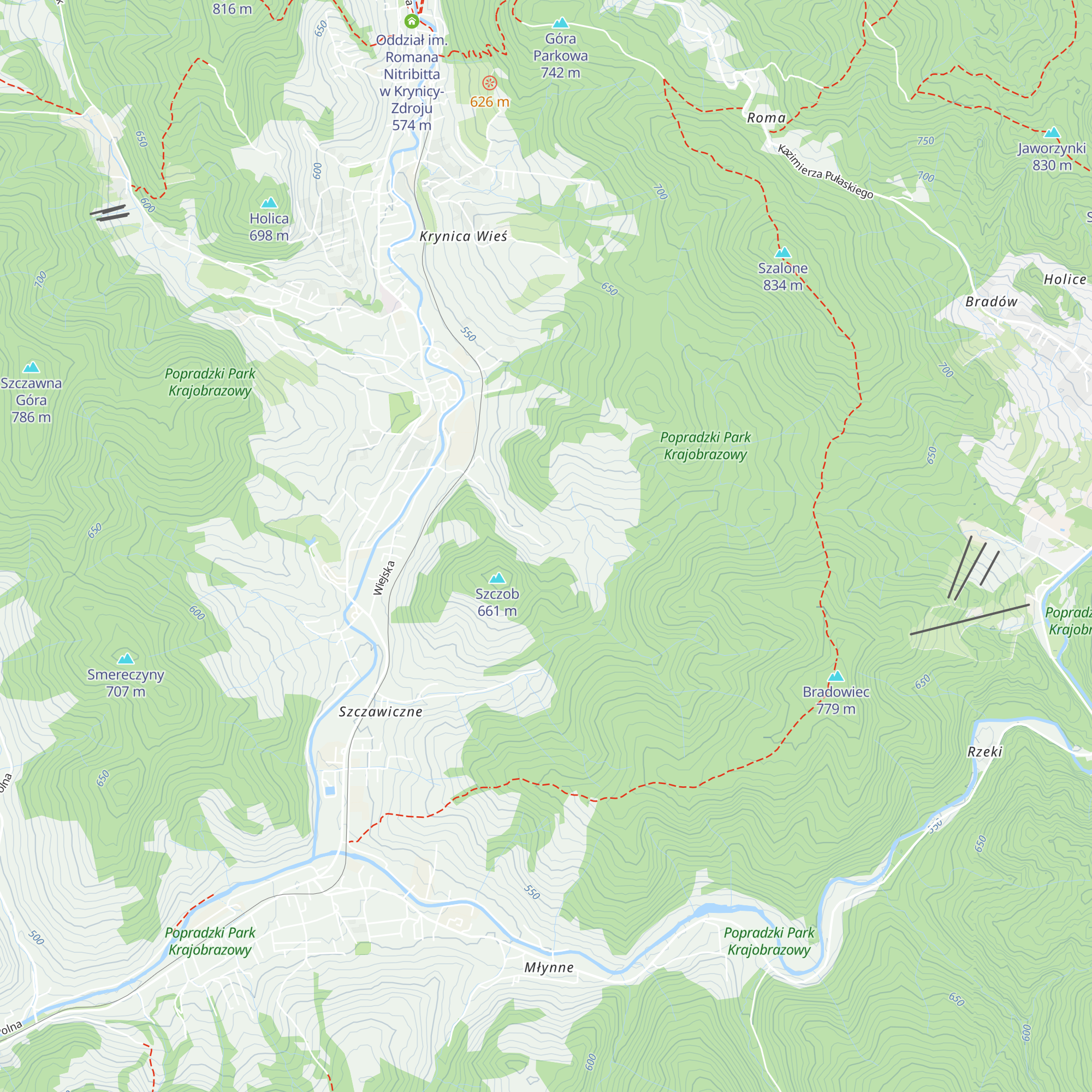 PSZOK Krynica - Zdrój map