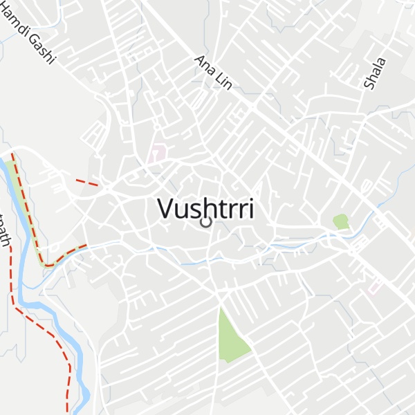Map of Kalaja e Vushtrrise