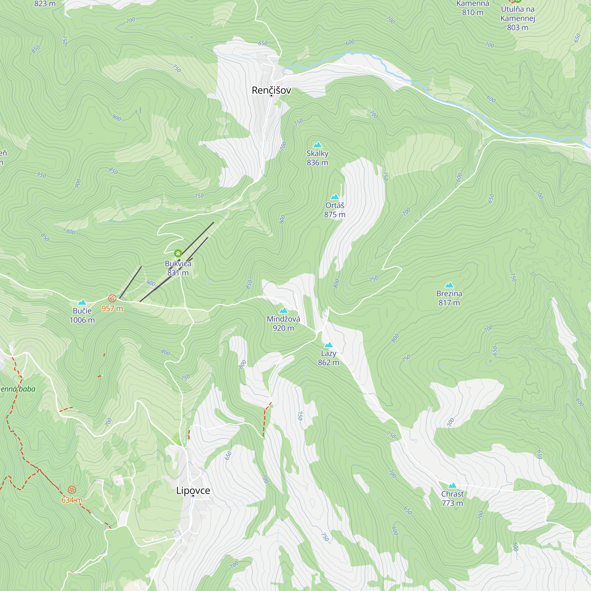 Chotárna map
