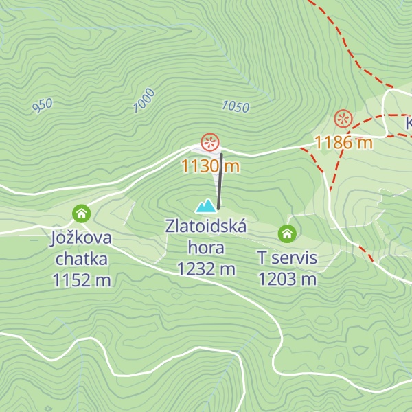 Map of Zlatoidská hora