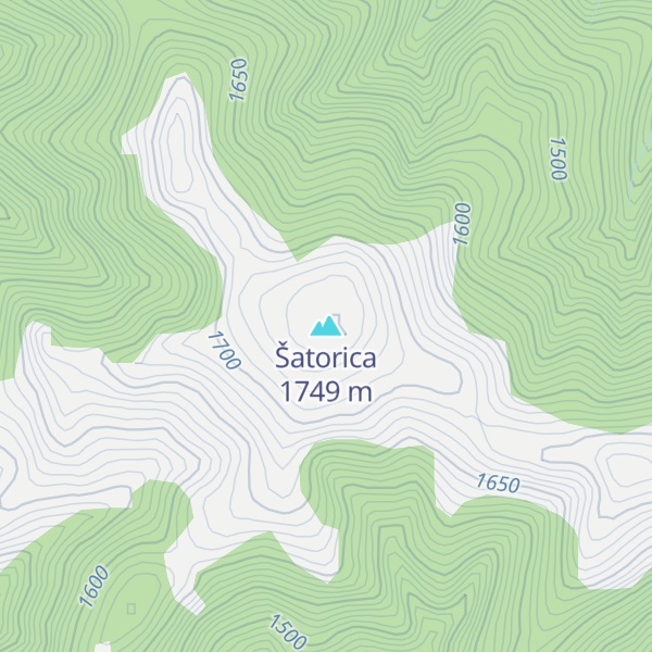 Map of Šatorica