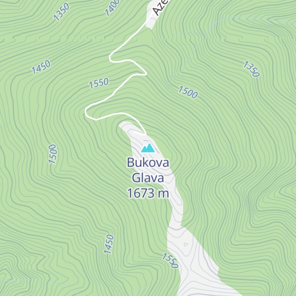 Map of Bukova Glava
