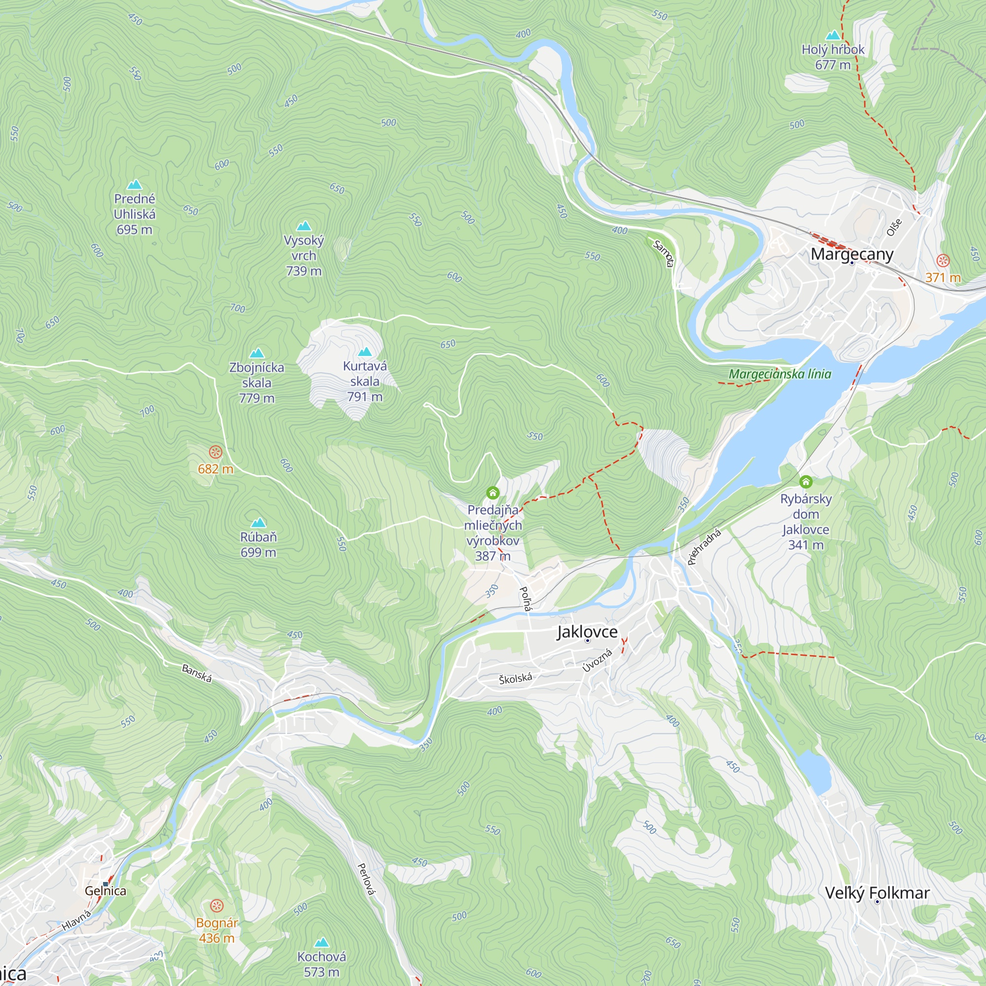Predajňa mliečnych výrobkov map