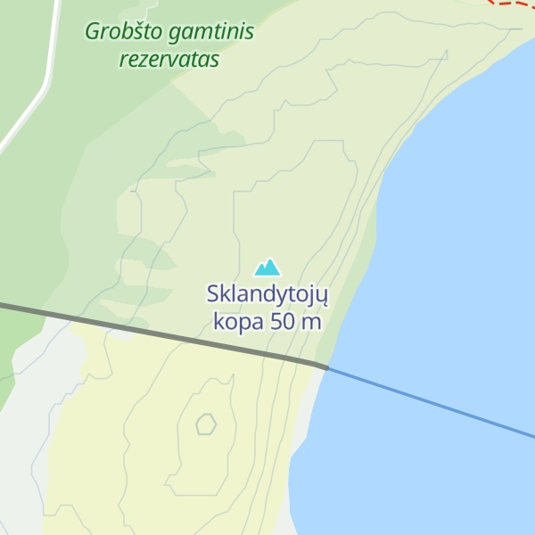 Map of Sklandytojų kopa