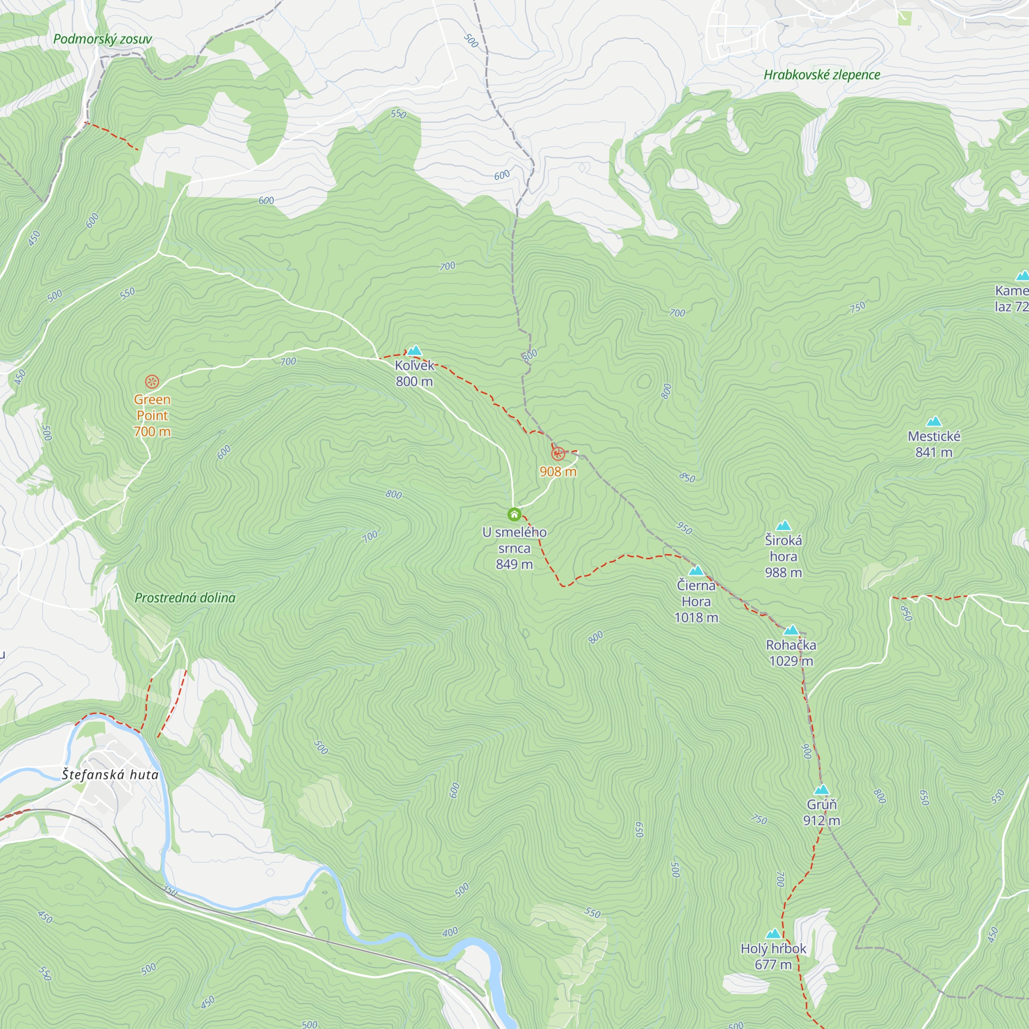 U smelého srnca map