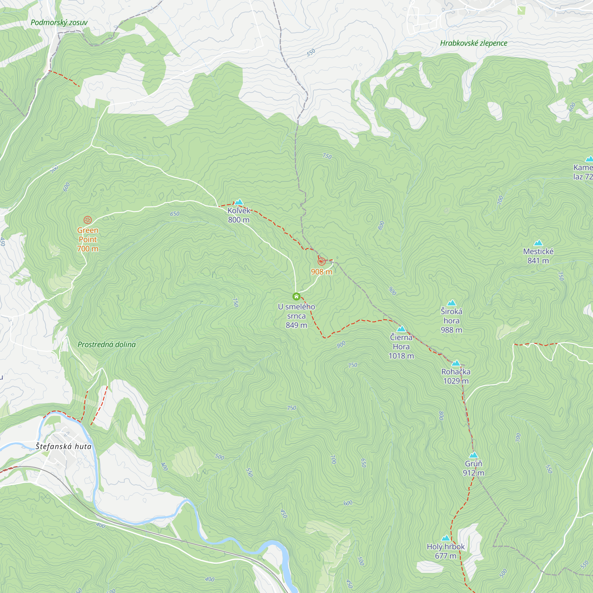 U smelého srnca map