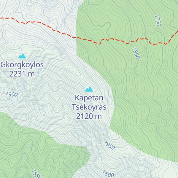 Map of Kapetan Tsekoyras
