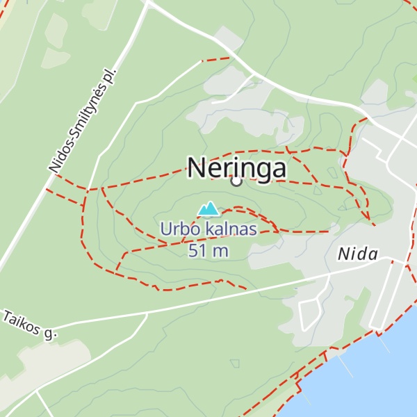 Map of Urbo kalnas