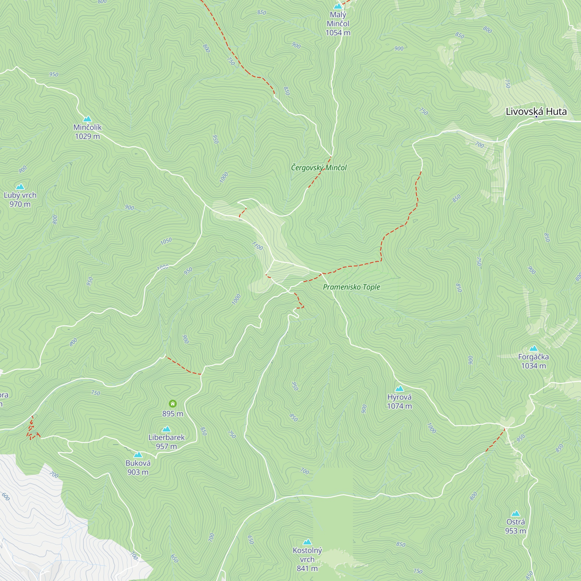 Pod Minčolom map