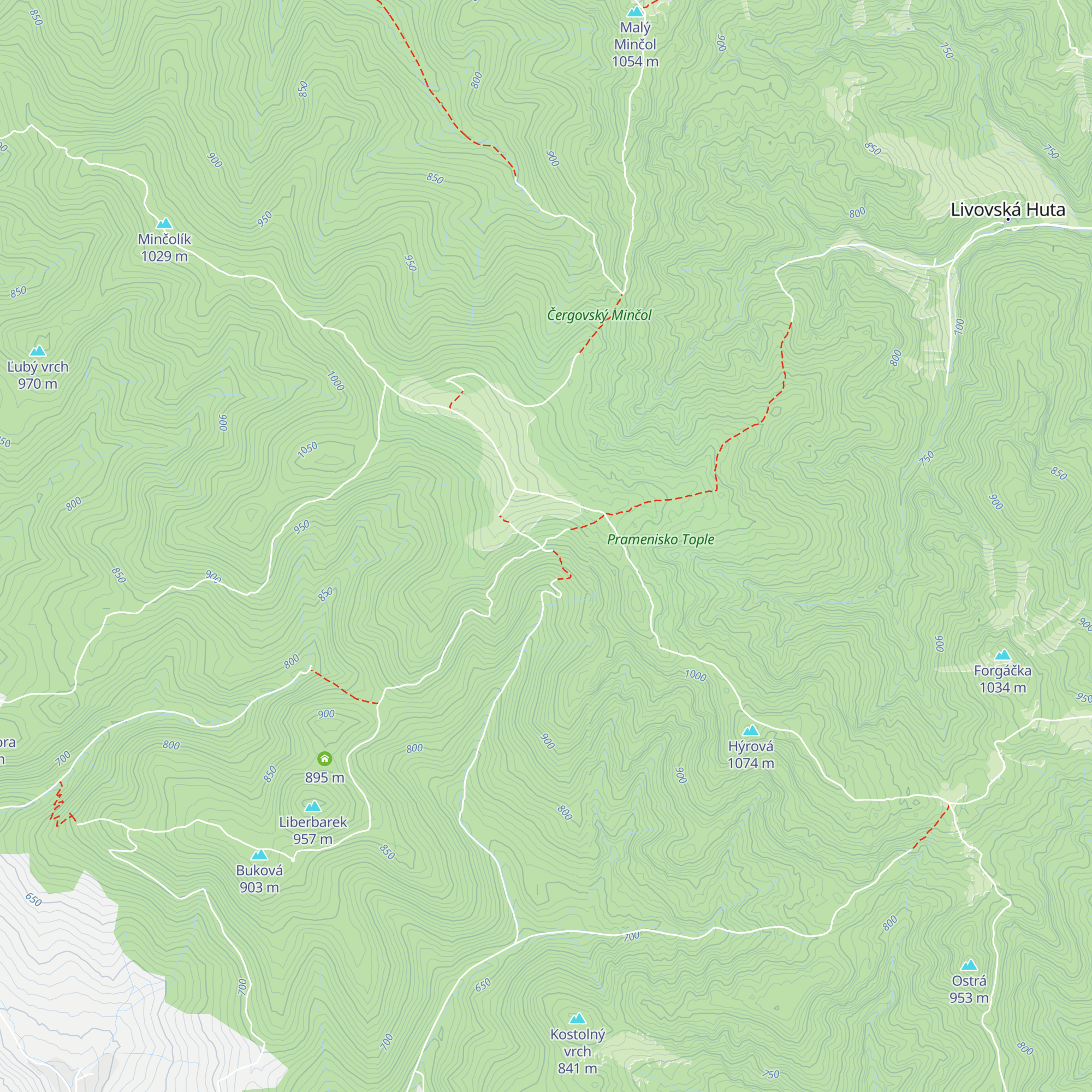 Pod Minčolom map