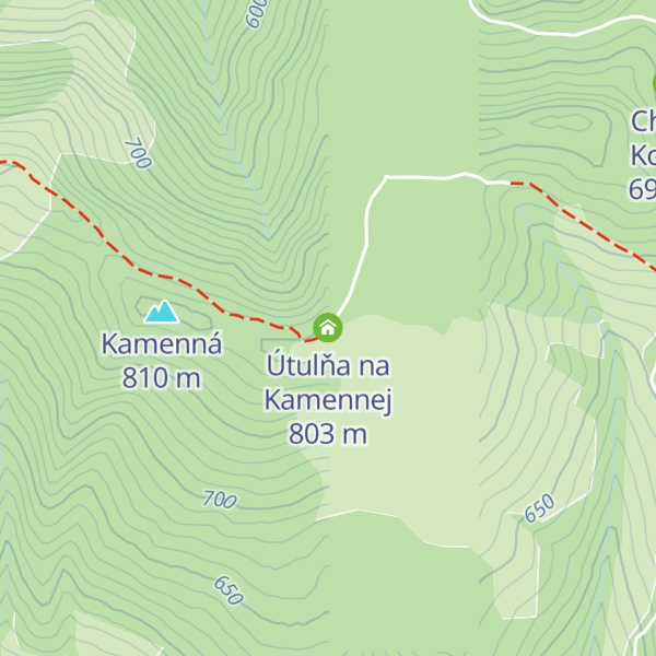 Map of Útulňa na Kamennej