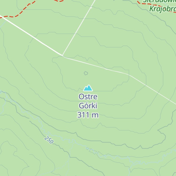 Map of Ostre Górki