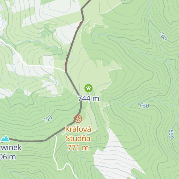 Map of Schronienie dla turystów - miejsce do spania