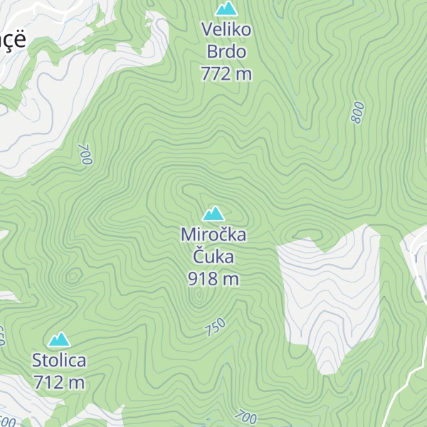Map of Miročka Čuka