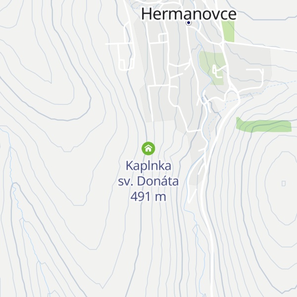 Map of Kaplnka sv. Donáta
