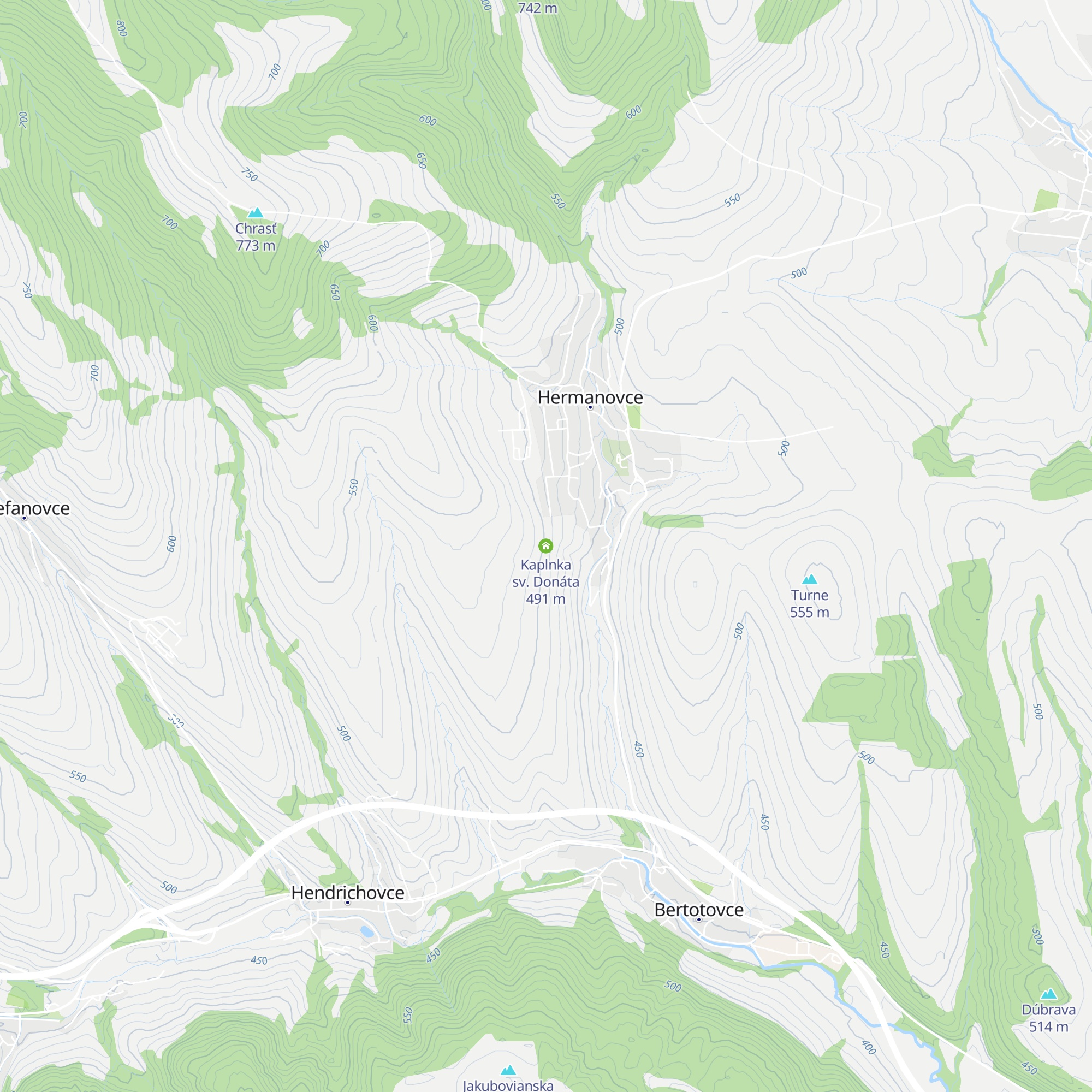 Kaplnka sv. Donáta map