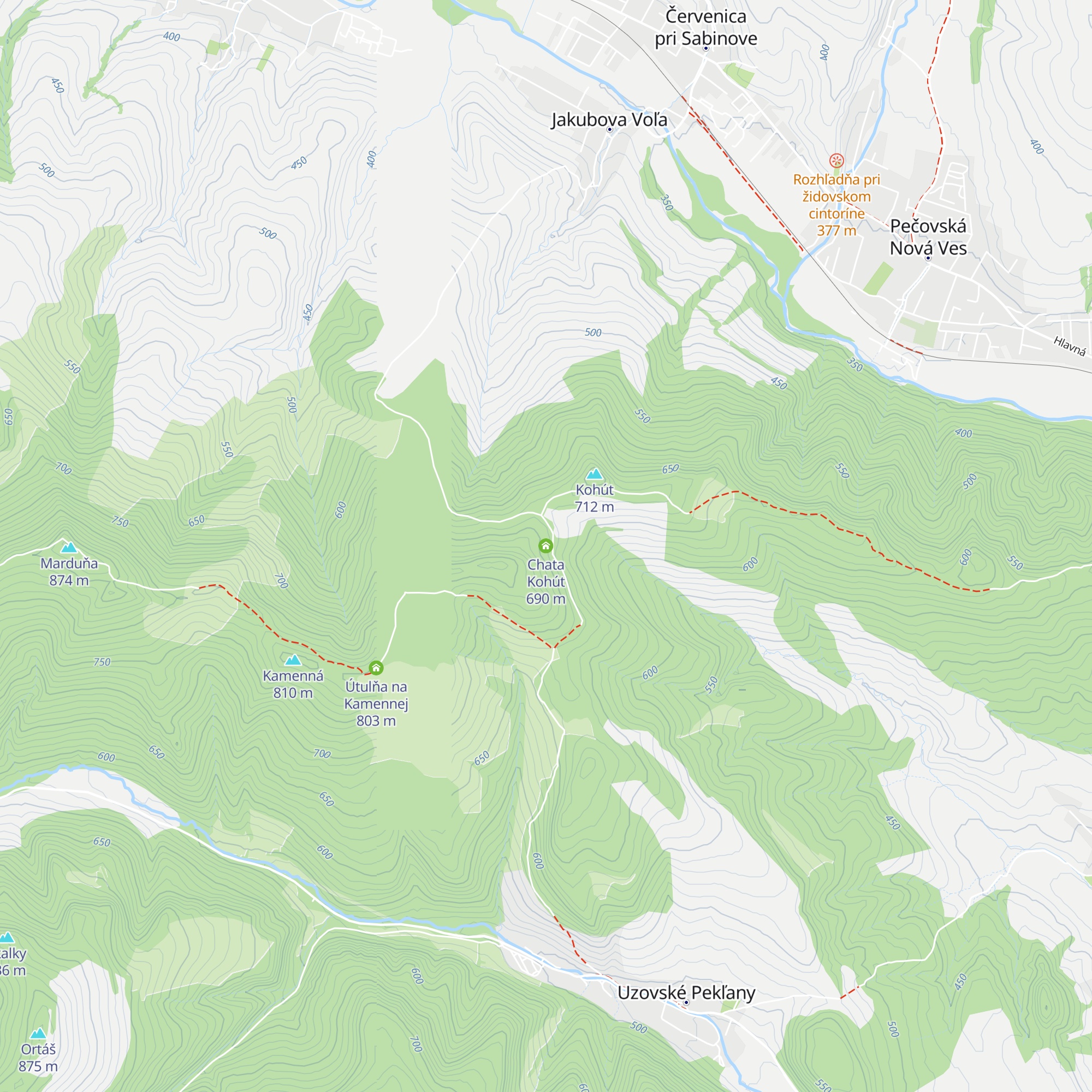Chata Kohút map