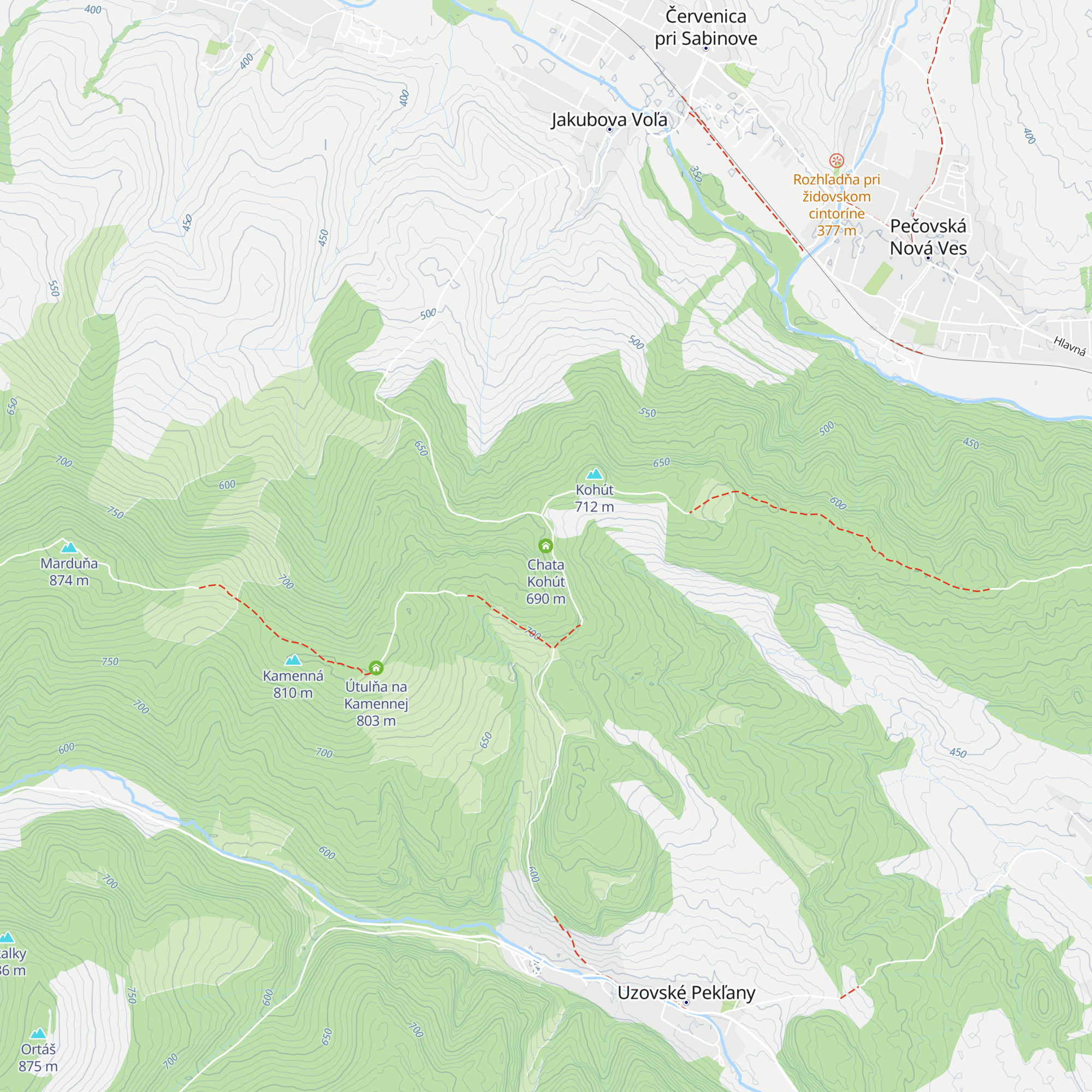 Chata Kohút map