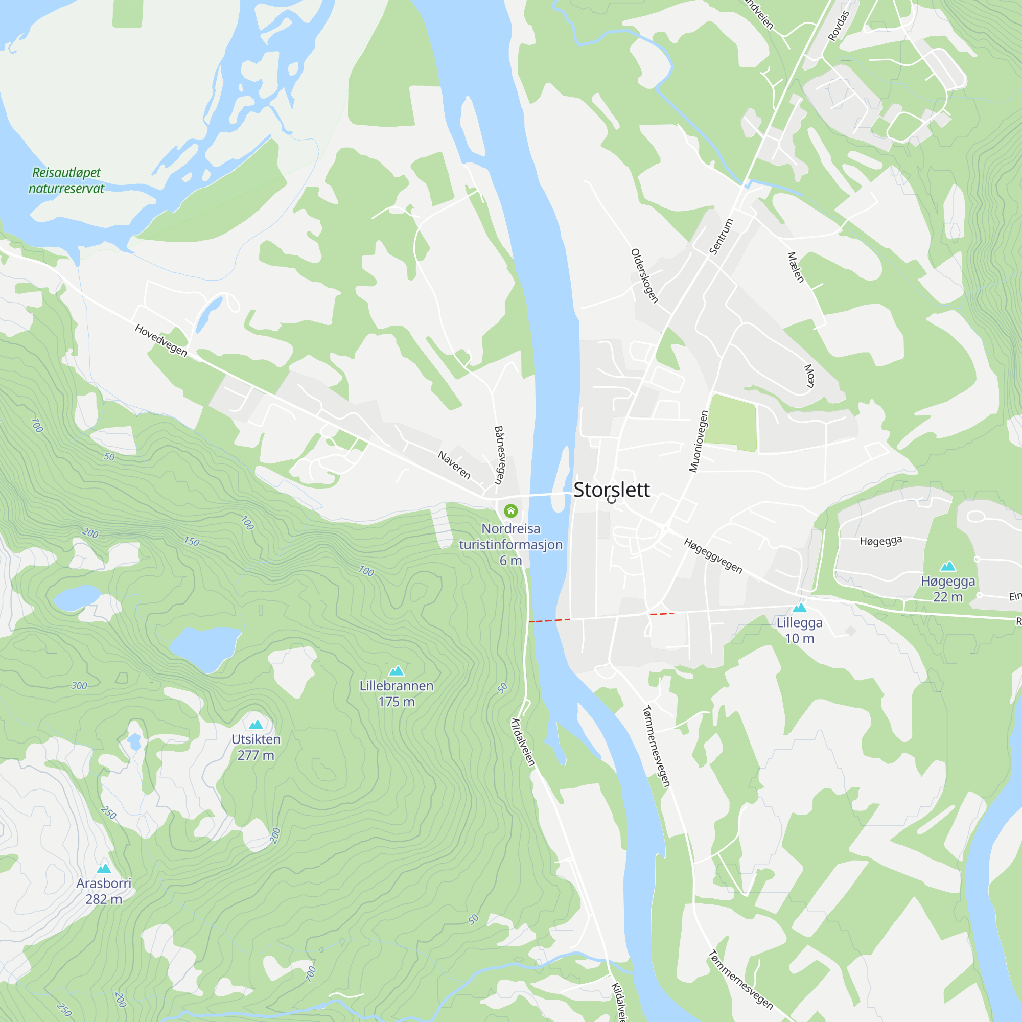 Nordreisa turistinformasjon map