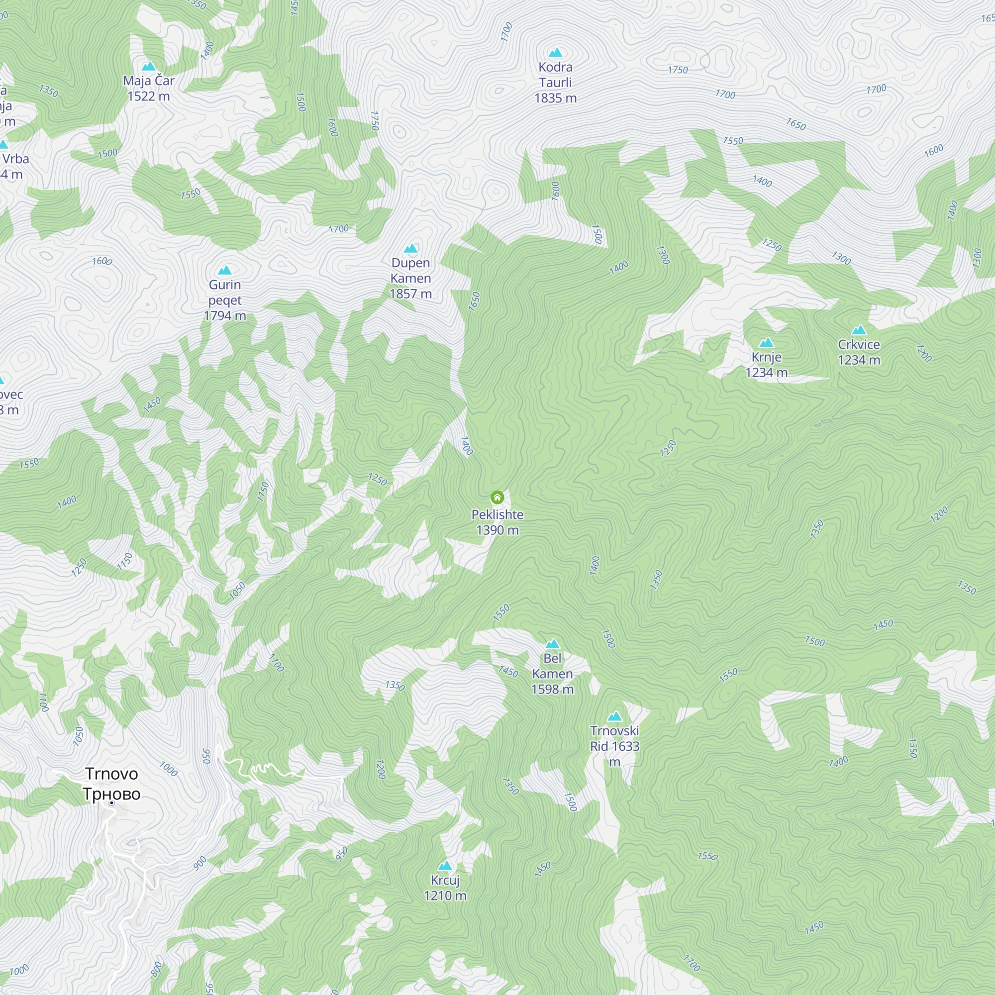 Peklishte map