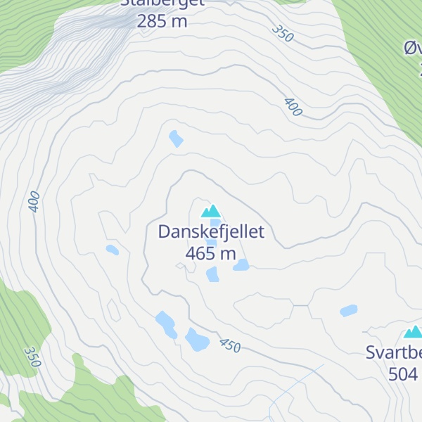 Map of Danskefjellet