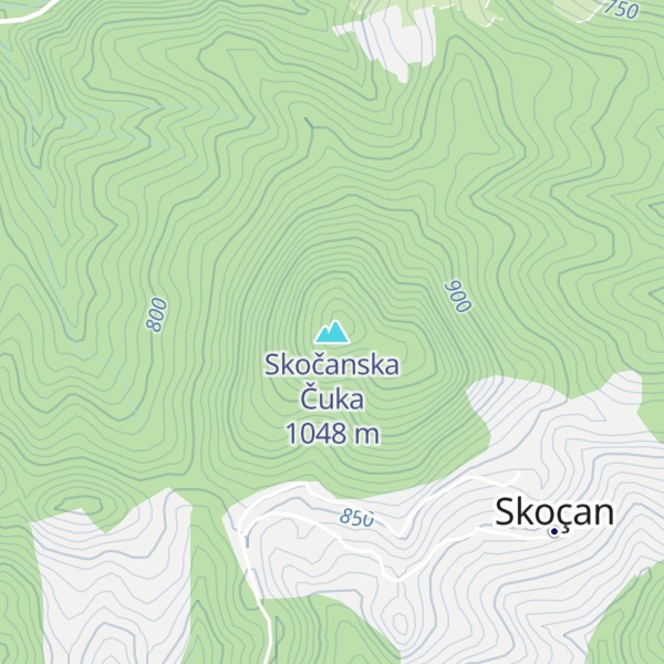 Map of Skočanska Čuka