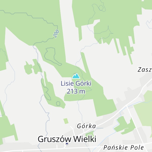 Map of Lisie Górki