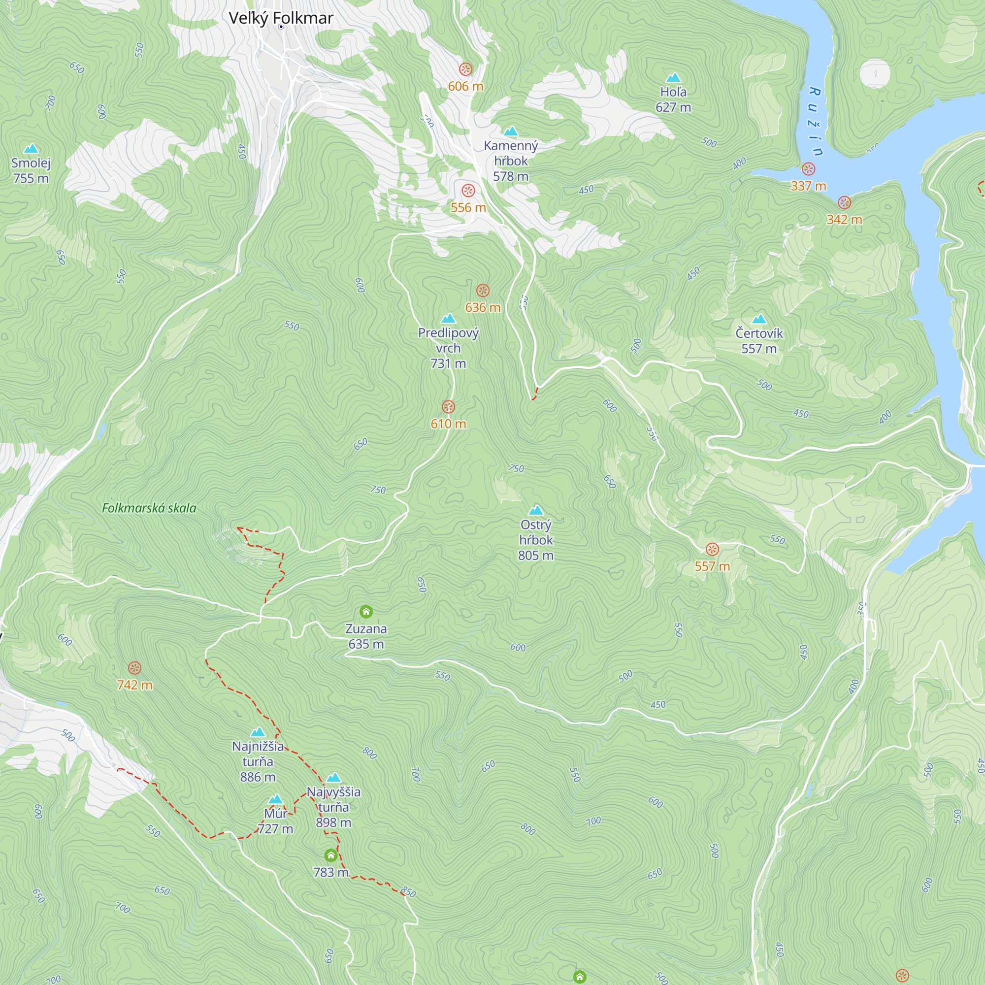 Boženka map