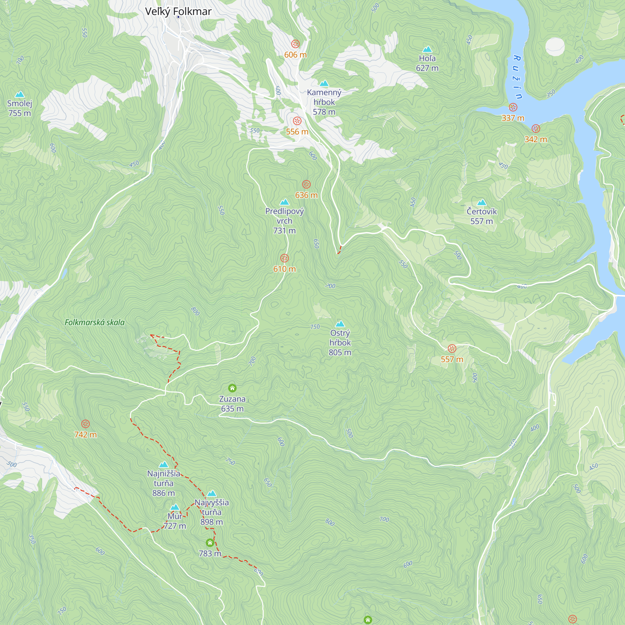 Boženka map