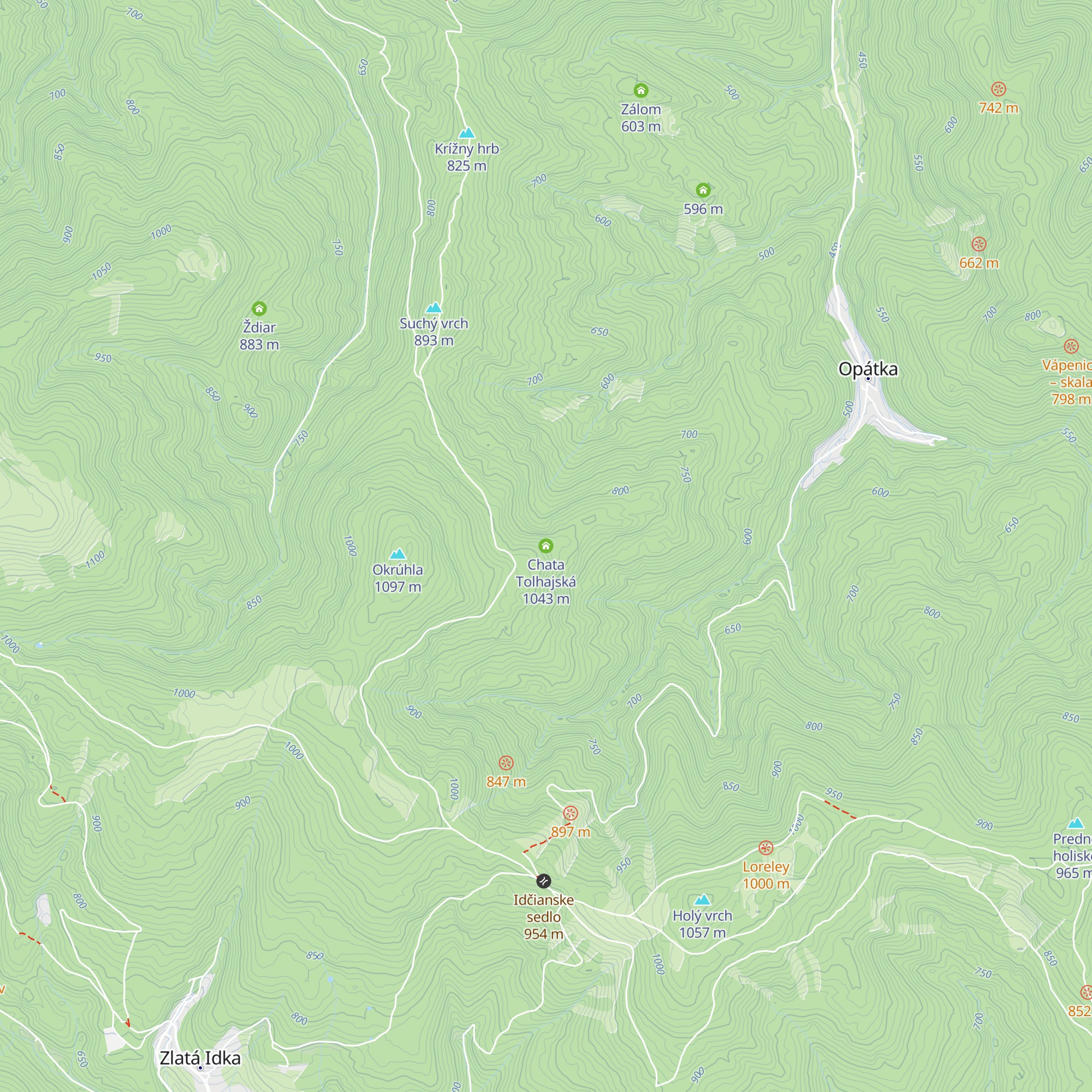Chata Tolhajská map