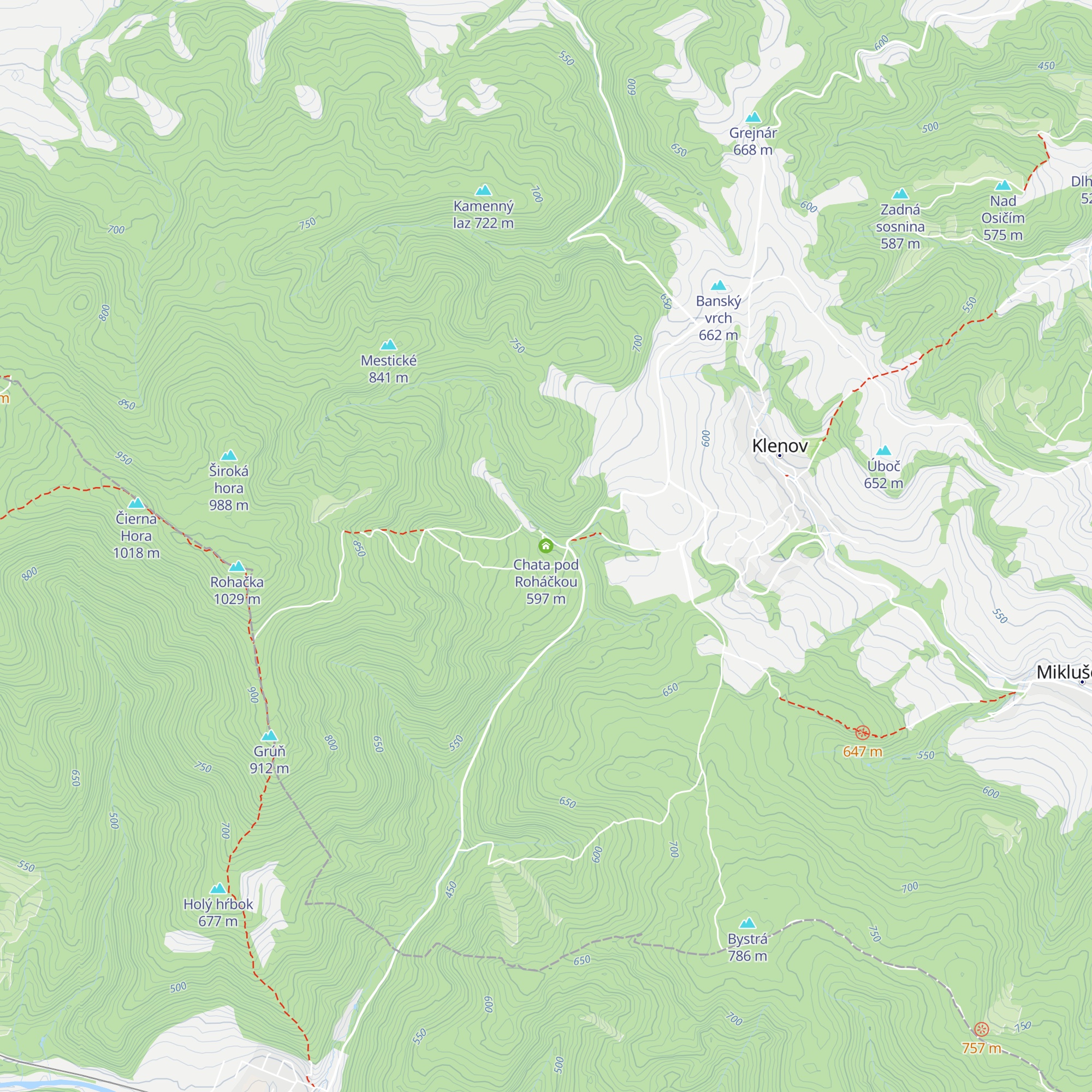 Chata pod Roháčkou map