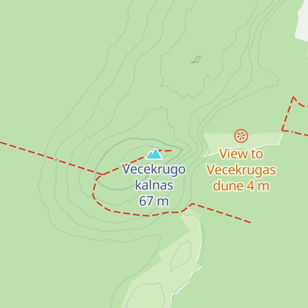 Map of Vecekrugo kalnas