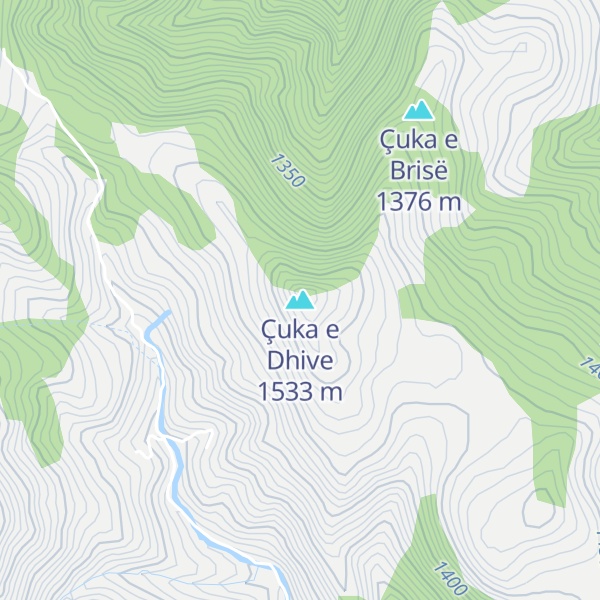 Map of Çuka e Dhive