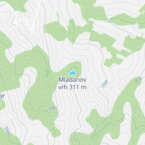 Map of Mladanov vrh