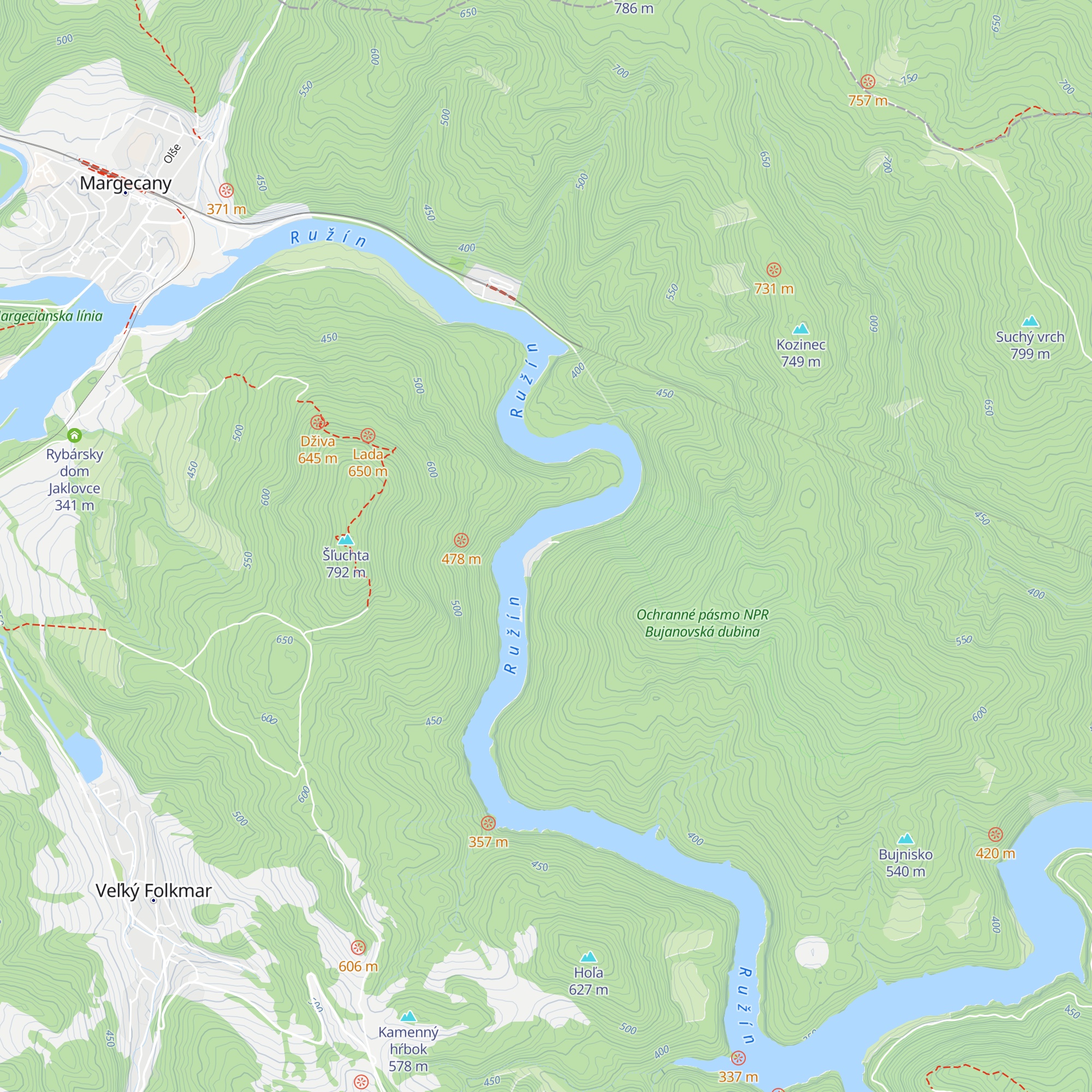 Chata Marica map