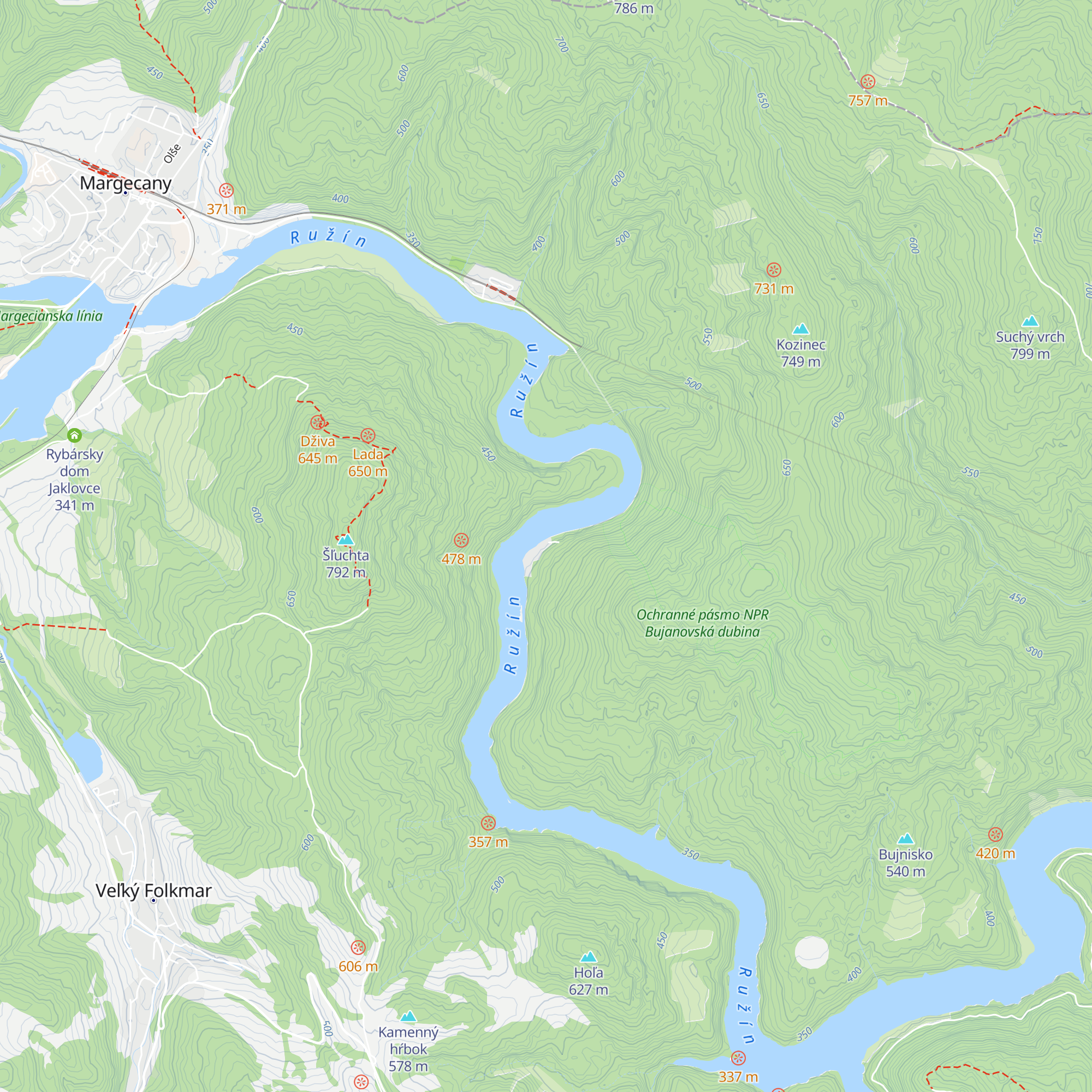 Chata Marica map