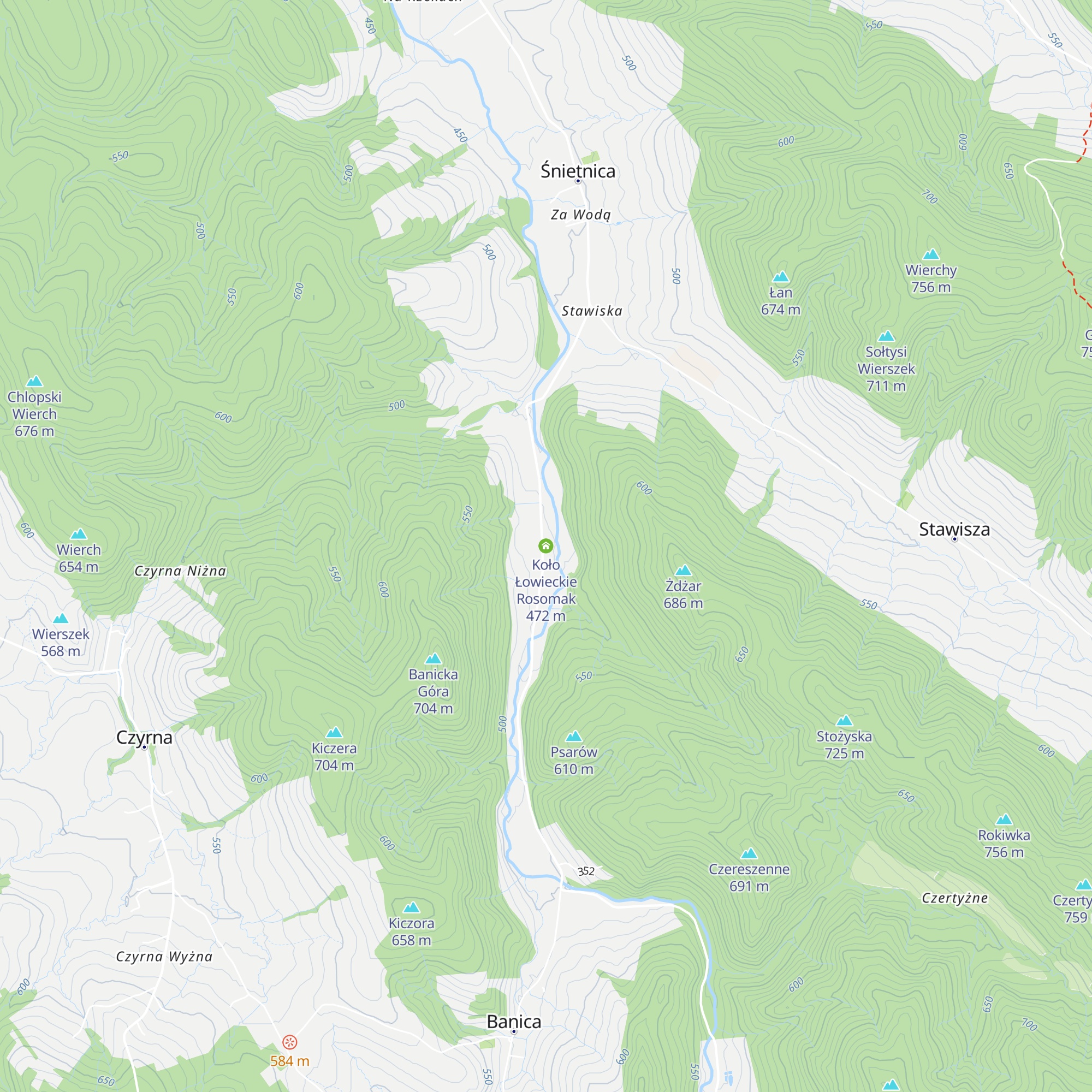 Koło Łowieckie Rosomak map