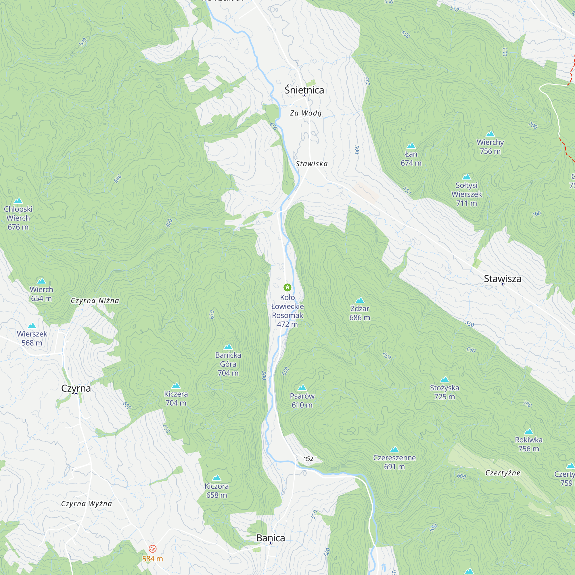 Koło Łowieckie Rosomak map