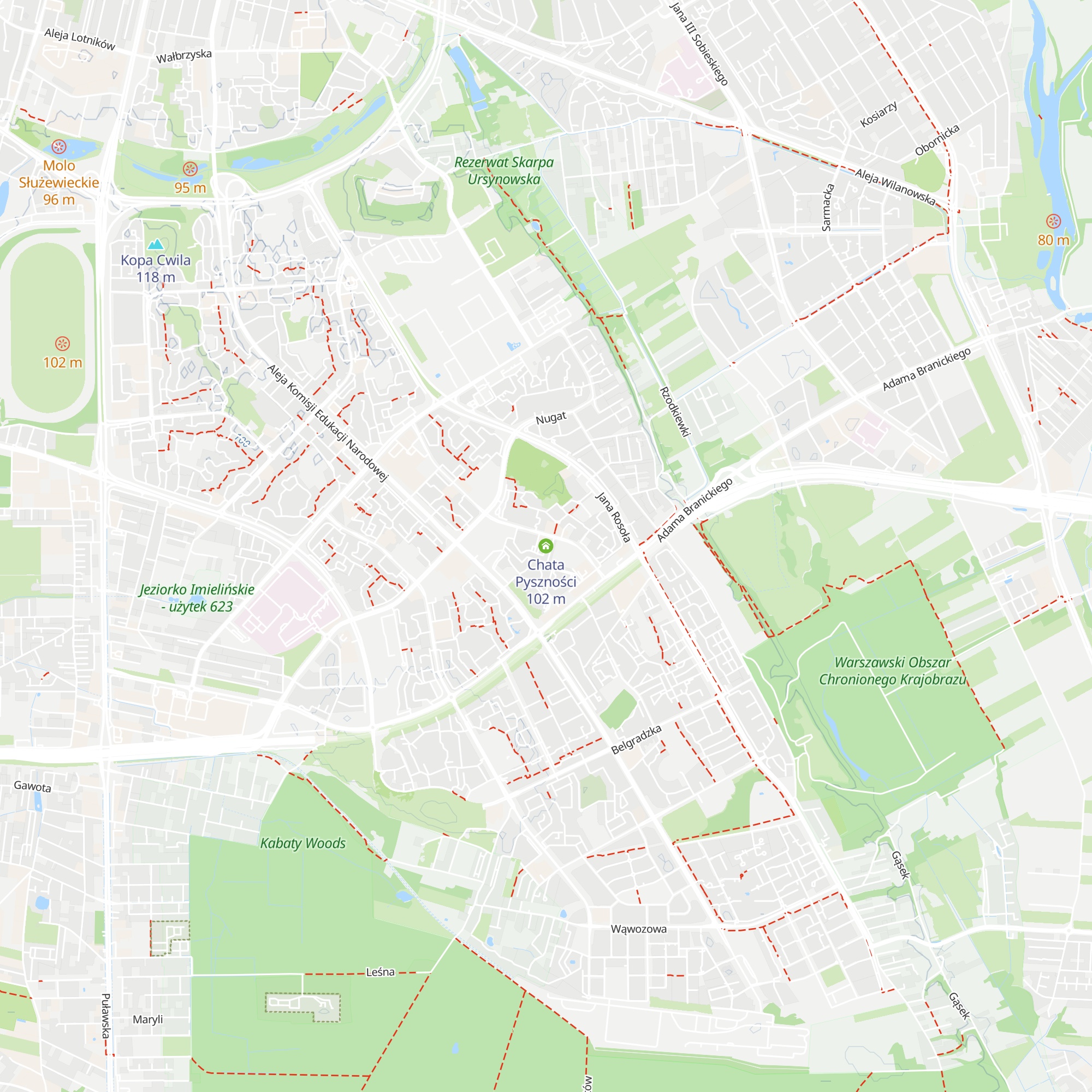 Chata Pyszności map
