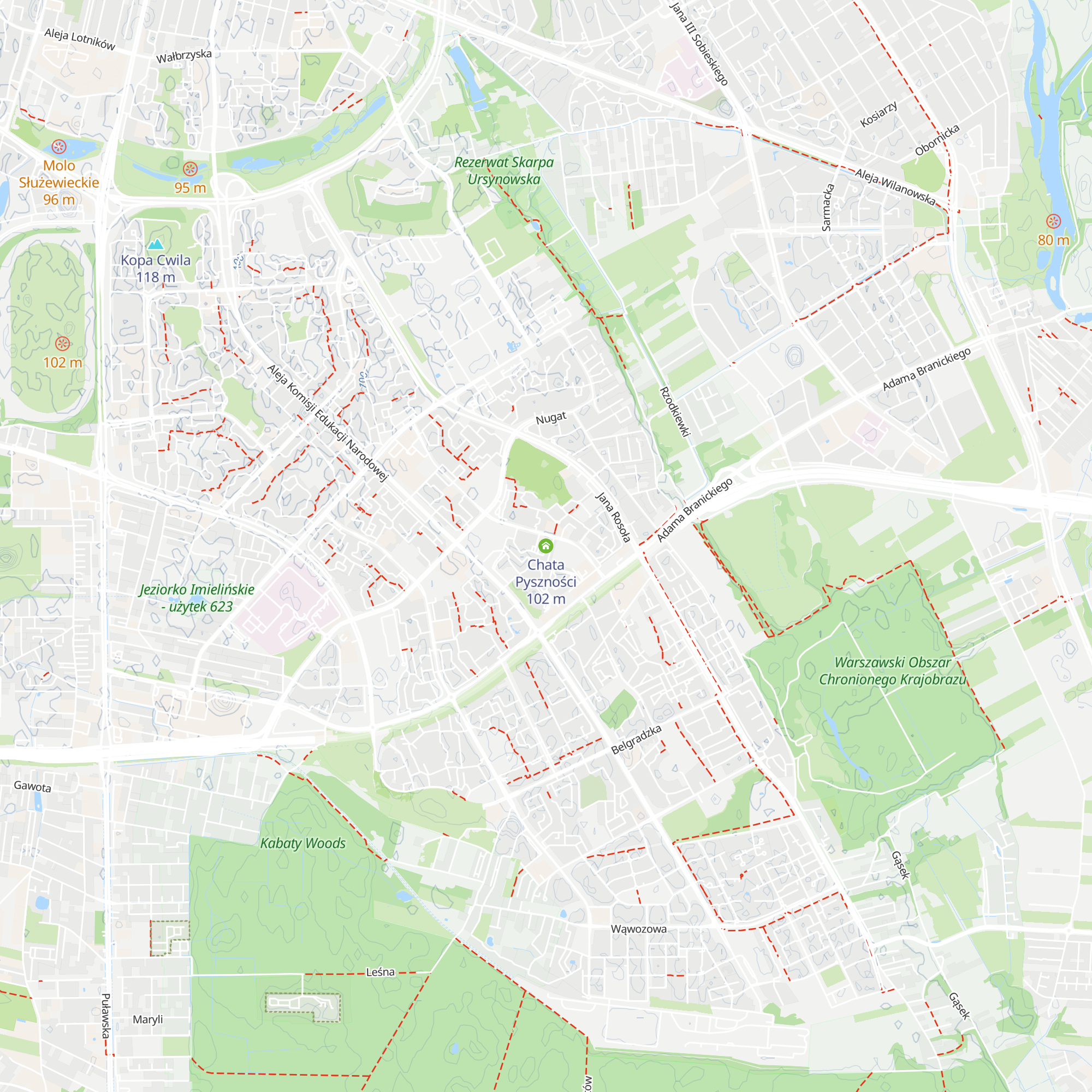 Chata Pyszności map