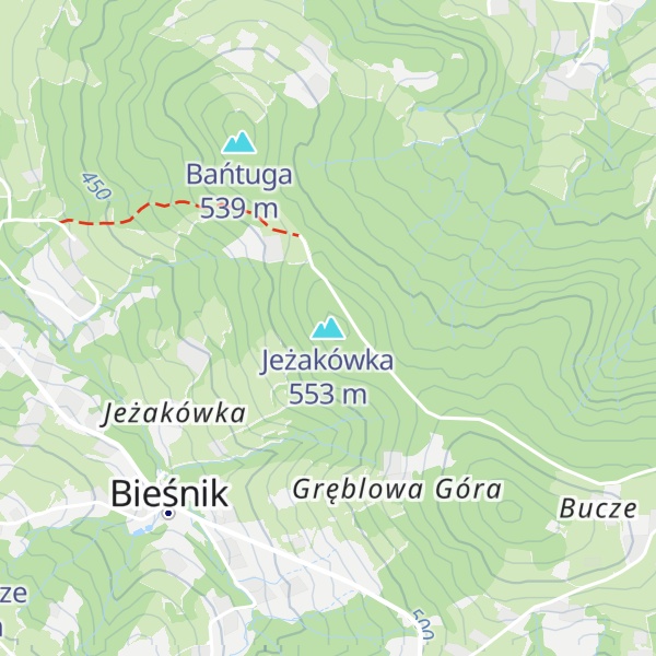 Map of Jeżakówka
