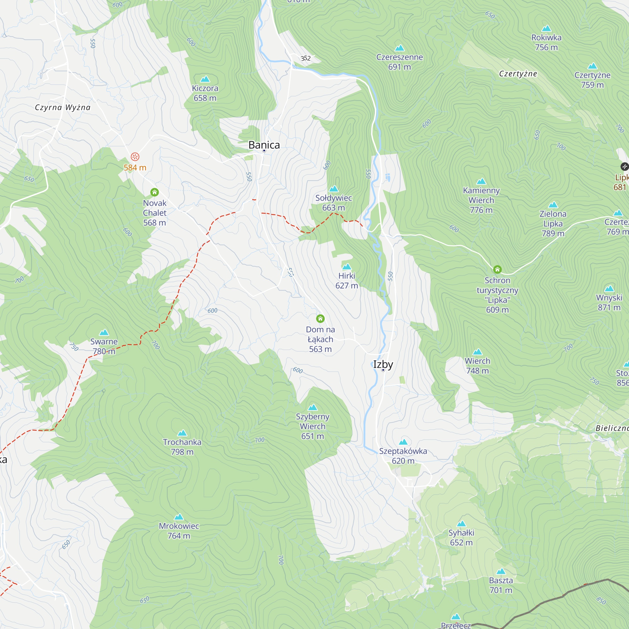 Dom Za Potokiem map