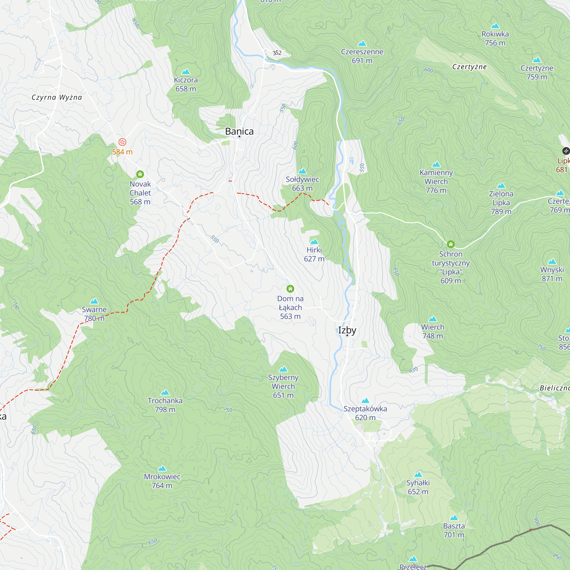 Dom Za Potokiem map