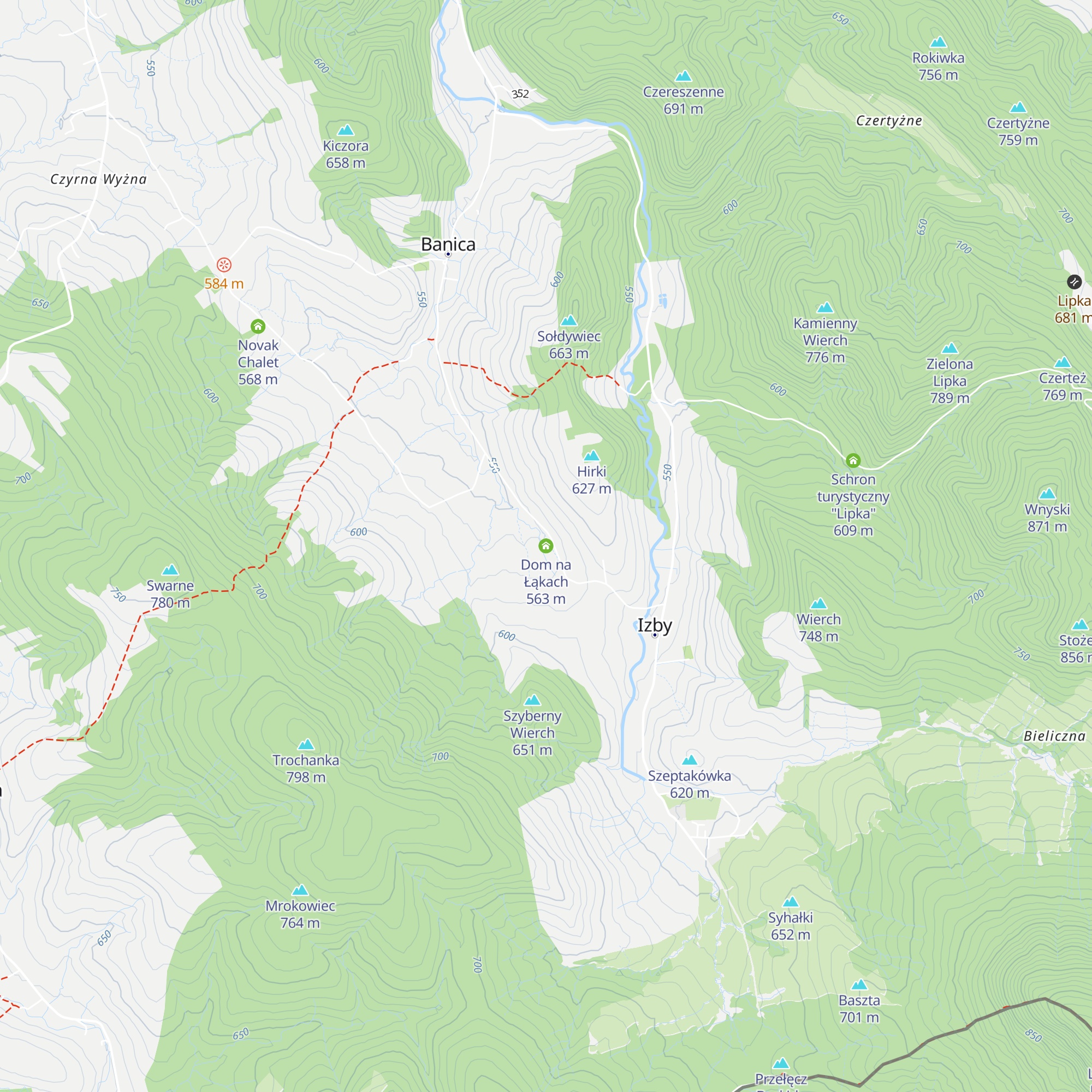 Dom na Łąkach map