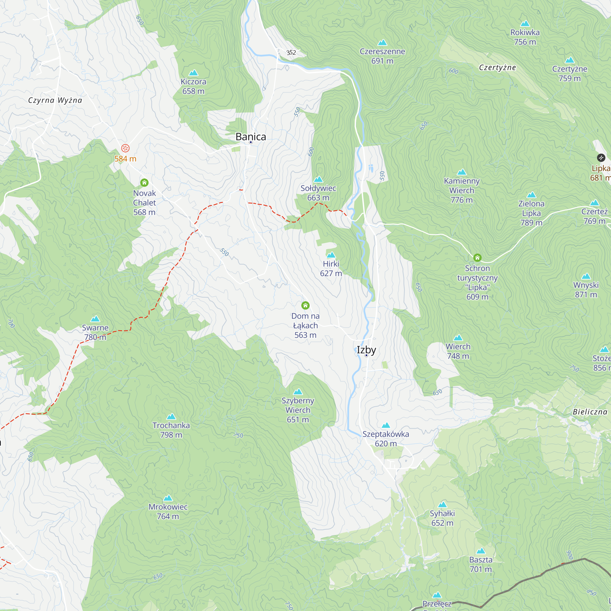 Dom na Łąkach map