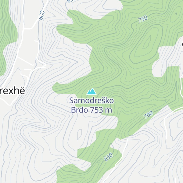 Map of Samodreško Brdo